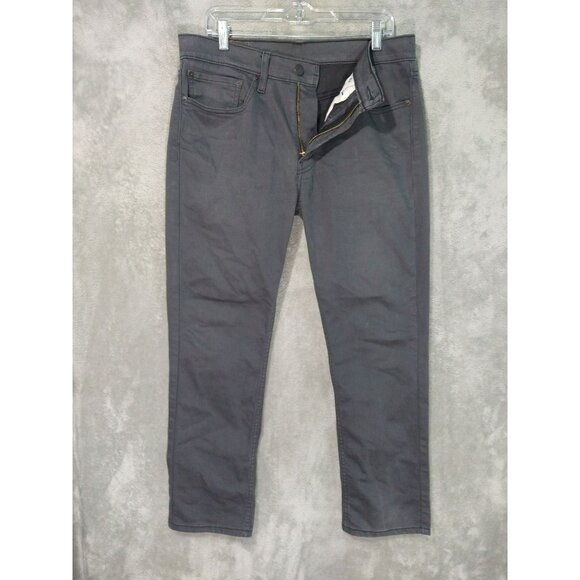 Levis 511 Jeans Mens 34x29 Black Denim Slim Straight Fit Mid Rise Dark Wash - Picture 1 of 10
